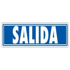 SEÑAL "SALIDA (SIN INDICADOR)" 175X65 PVC GRIS ARCHIVO 2000 6177-07 GS (Espera 4 dias)